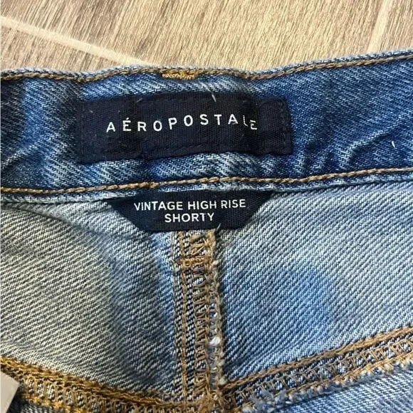 Aeropostale Distressed High Rise Denim Shorts - Picture 5 of 10